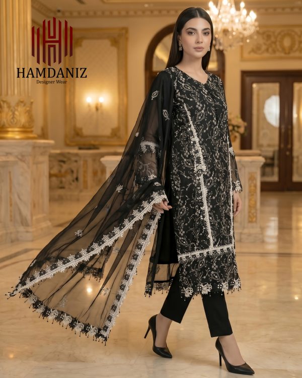 Black lawn 3 piece dress sale