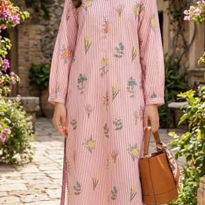 3D Printed Lawn 2-Piece Suit – Blush Pink Floral